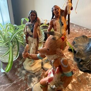 Vintage Castagna Native American-Wild West Collection Figurine Set
